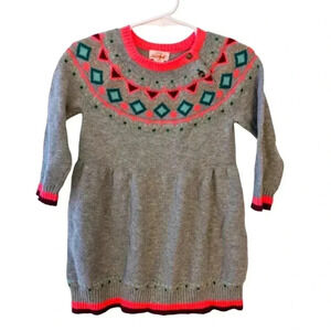 Cat&Jack Baby Girl Knit Dress 18 Months Grey Cotton